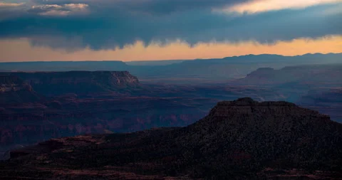 8k - Timelapse of rain clouds forming over the Grand Canyon Stock Footage 157764628