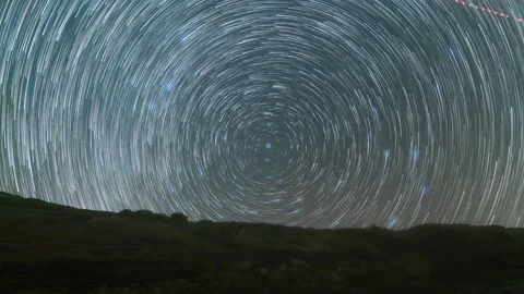 8K Timelapse of star trails over Chaco Canyon in New Mexico, USA Stock Footage 333794318