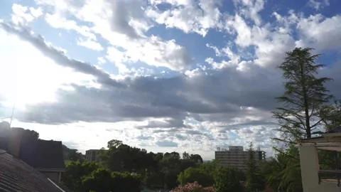 8k Timelapse video of a cloud formation over a suburban area in Bloemfontein Stock Footage 230665173