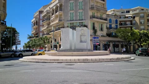 8K Traffic Circle Roundabout Stock Footage 134678088