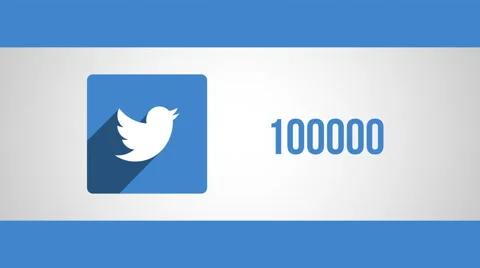 8k - Twitter counter going up Video stock 68354367