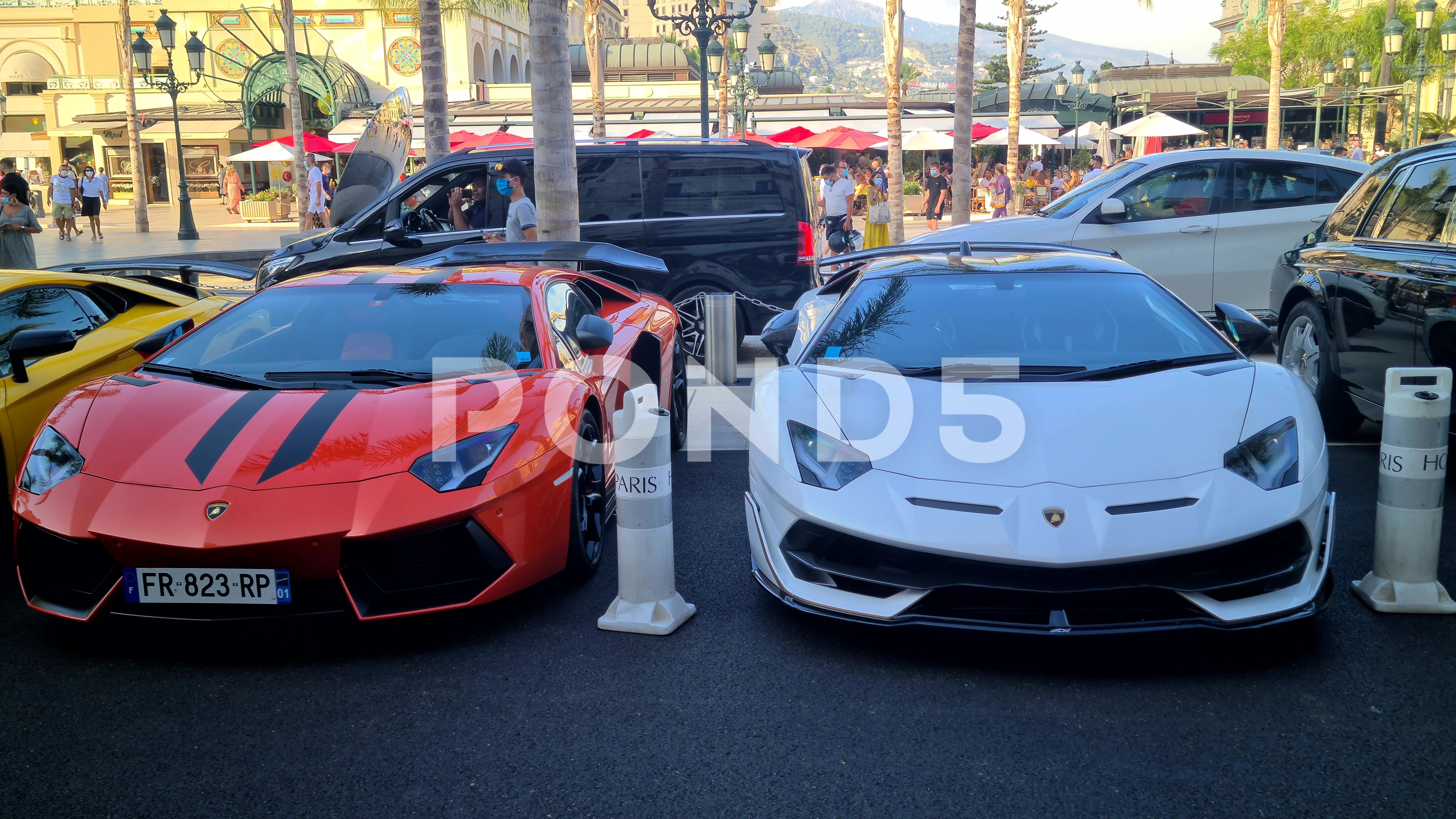 8K Two Lamborghini In Monaco | Stock Video | Pond5