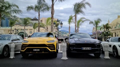 8K Two Luxury SUVs Stock Footage 132692496