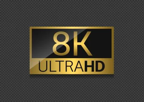8K Ultra HD icon Stock Illustration