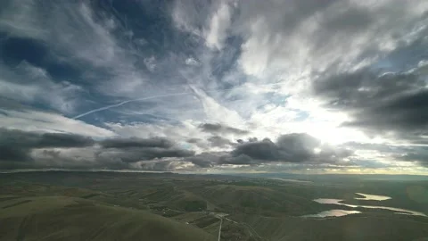 8K Variable mixed cloudy sky in continental climate Stock Footage 169480972