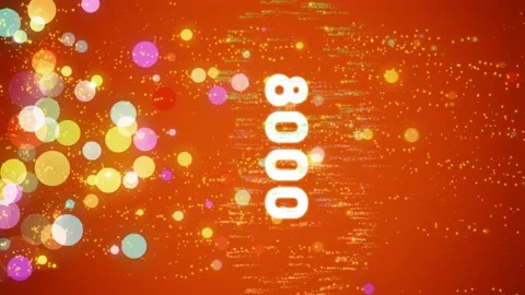 8k Vertical Video Counter on reaching subscribers, likes and etc. Stock Footage 135172613