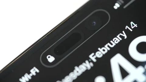 8k video Iphone 14 pro dynamic island Video stock 233199094