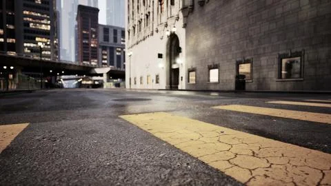 8K view of empty intersection Ilustración de archivo