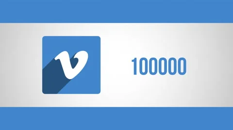 8k - Vimeo view counter going up Video stock 68354521