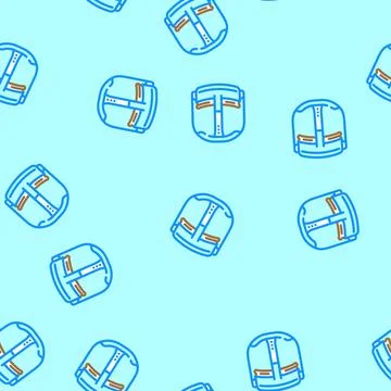 8k virtual reality headset future technology vector seamless pattern Stock Illustration