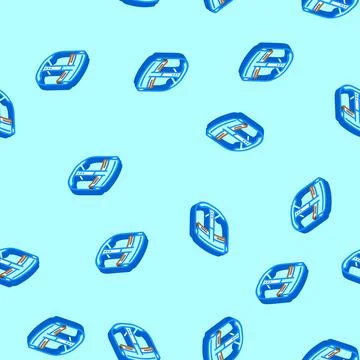 8k virtual reality headset future technology isometric icon seamless pattern 스톡 일러스트