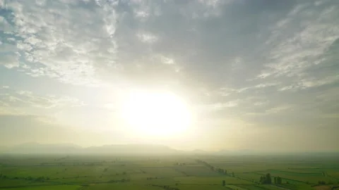 8K Wide Flat Plain Covered With Green Fields Stock Footage 171727138