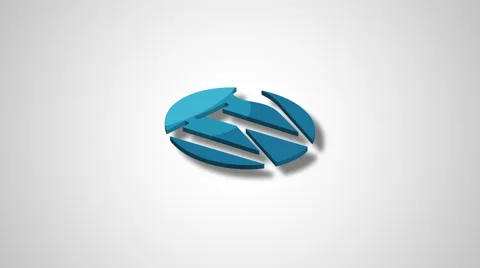 8k - Wordpress logo symbol icon Stock Footage