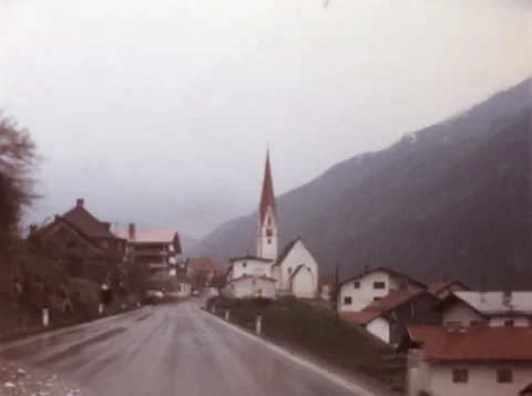 8MM- AUSTRIA - car driving through a tunnel - early 1970s Stock Footage 260194568