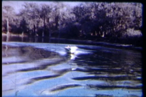 8mm boating 3 Stock Footage 506101