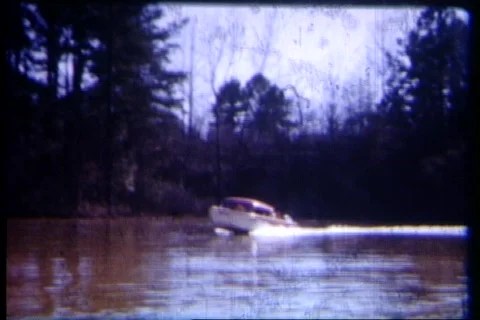 8mm boating 9 Stock Footage 506161