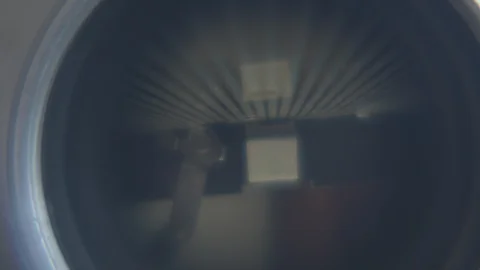 8mm camera lens and shutter running Stock Footage 129067755