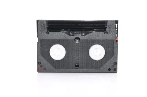 8mm Computer Tape Backup Data Cartridge Over White Background Stock Photos