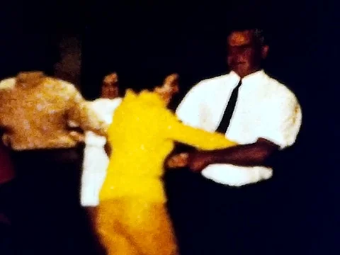 8mm film couples dancing Ireland 1972 Stock Footage