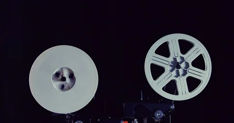 old film reels running effect, Stock Video