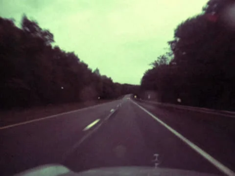 8mm Vintage Driving on New York State Thruway Stock Video Stock Footage
