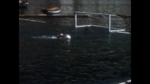 8MM water polo, 1960s Stock Footage