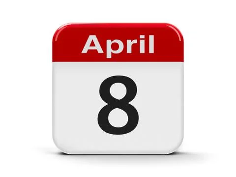 8th April Stock Illustration