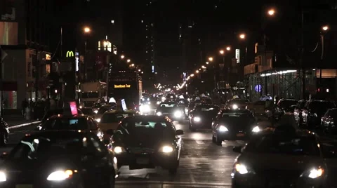 8th ave traffic 3 Stock Footage 40634385