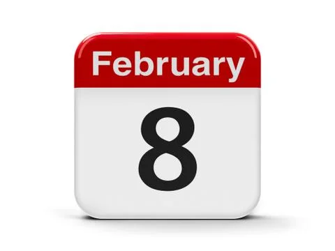 8th February Stock Illustration