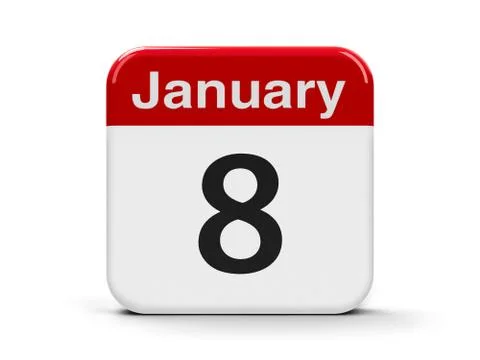 8th January Stock Illustration