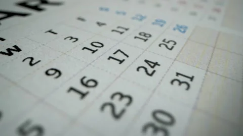 8th March Date on Calendar 4K macro shot. - Eighth of March - March 8th - March Video stock 167420981