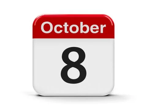 8th October Stock Illustration
