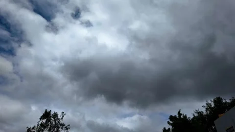 8x Timelapse of Fast Moving Clouds Across Blue Sky Background Video stock 337815848