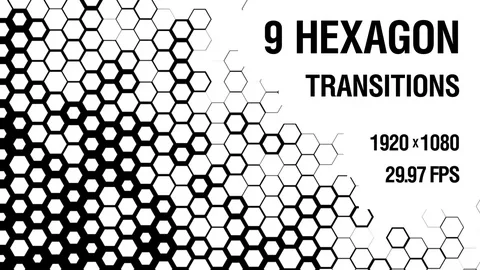 9-in-1 Hexagon Transition vol.1 Stock Footage