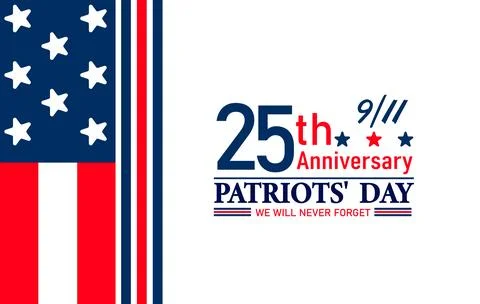 9 11 Patriot day banner September 11, 2001 illustration. Stock Illustration