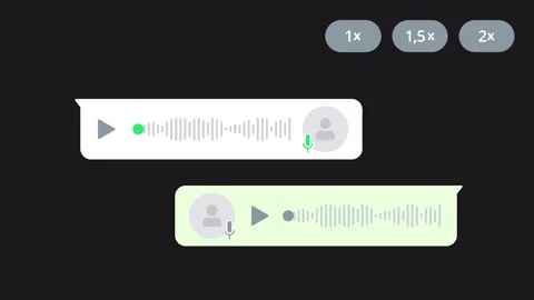9 Audio Wave Voice Message Sound. Received and sent messages. 3 speeds. Stock Footage 302336049