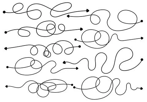 9 complex and simple way from start to finish, big set of vector illustrati.. イラスト素材