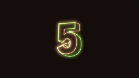 9 Counting Down Animation (Black Background) 4K Stock Footage 310356916