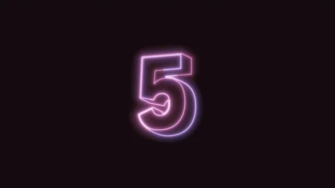 9 Counting Down Animation with Black Background 4K Stock Footage 311300689