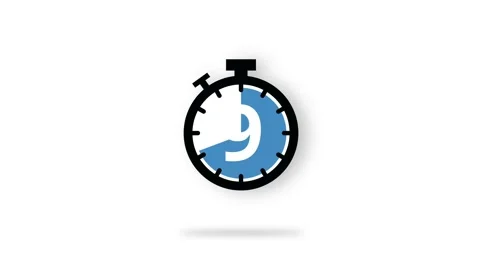 9 Days Left label on white background. Flat icon. Motion graphics. Stock Footage 151536971