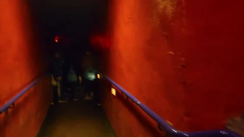 9 February 2024 Los Angeles, California - Walking Knotts Berry Farm Pharoah Stock Footage 272352182