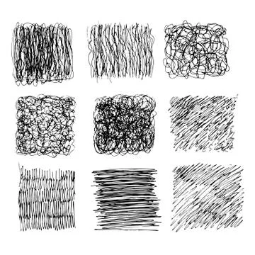 9 grunge textures Stock Illustration