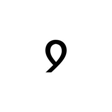 9 icon. Simple style poster background symbol. 9 brand logo design element... Stock Illustration
