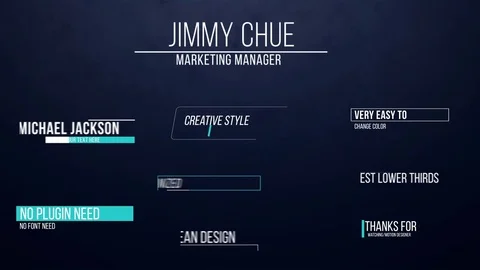 9 lower thirds Catálogo de After Effects