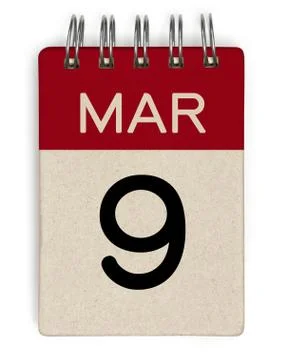 9 mar calendar Stock Illustration
