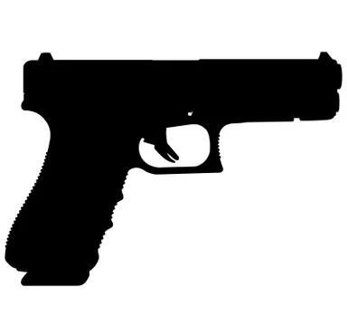 9 mm Glock 17 Gen 4 Armes Bastille handgun pistols police army, special forces Stock Illustration