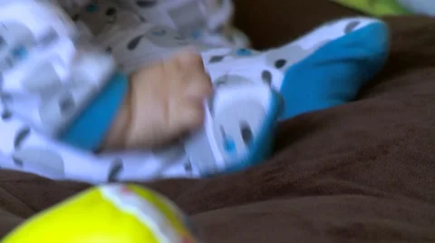 9 month baby's hands Video stock 58374884