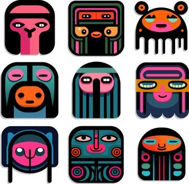 9 OddIcons Stock Illustration
