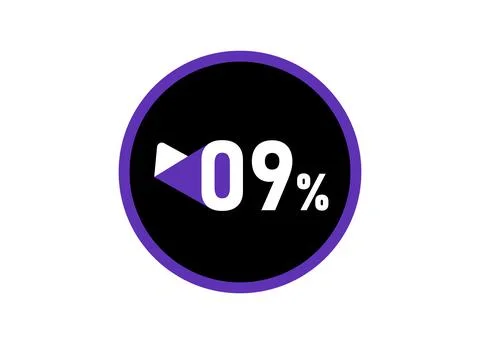 9% Round design vector, 9 percent images Stock Illustration