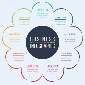 9 Steps Circle Infographic Design Illustration